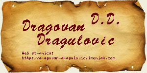 Dragovan Dragulović vizit kartica